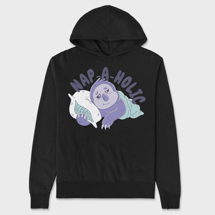 Napping Sloth, Hanorac Oversize Barbati (Unisex)