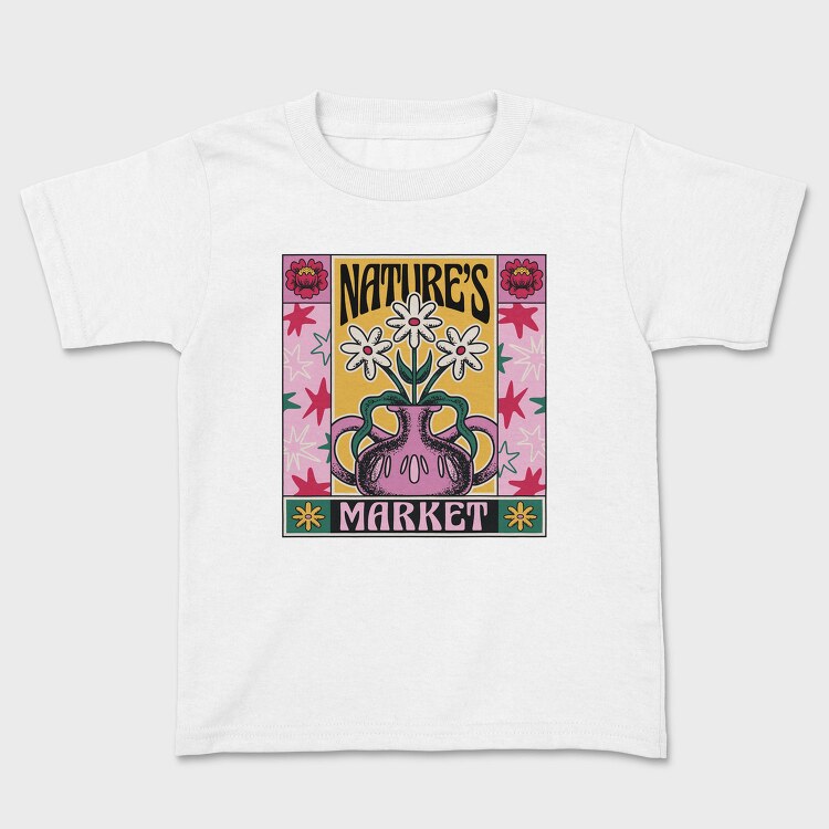 Natures Market Flower Vase Tote 01, Tricou Copii