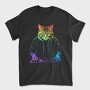 Neon Cat Dj, Tricou Barbati (Unisex)