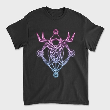 Neon Deer, Tricou Barbati (Unisex)