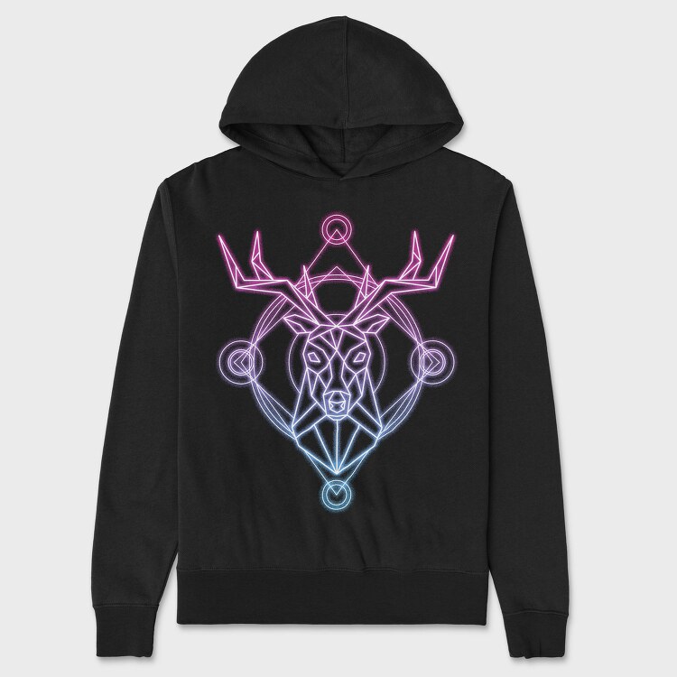 Neon Deer, Hanorac Oversize Barbati (Unisex)