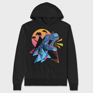 Neon Dinosaur, Hanorac Oversize Barbati (Unisex)
