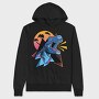 Neon Dinosaur, Hanorac Oversize Barbati (Unisex)