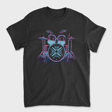 Neon Drum Set Drums, Tricou Barbati (Unisex)