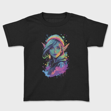 Neon Elf Woman, Tricou Copii