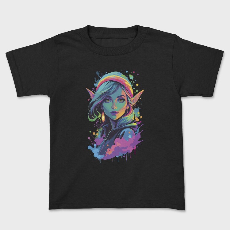 Neon Elf Woman, Tricou Copii