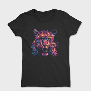 Neon Leopard Angry, Tricou Femei