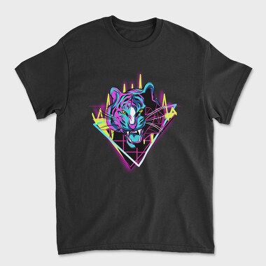 Neon Tiger, Tricou Barbati (Unisex)