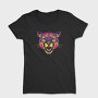 Neon Wild Feline Roar Angry Pumpa, Tricou Femei