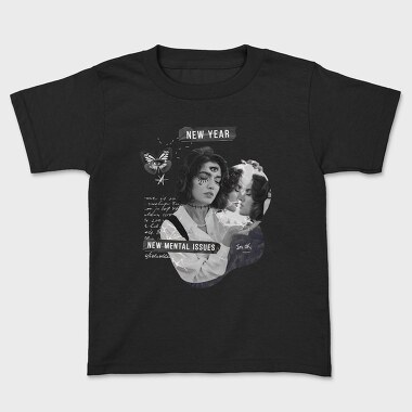 New Year Holiday Funny Collage, Tricou Copii