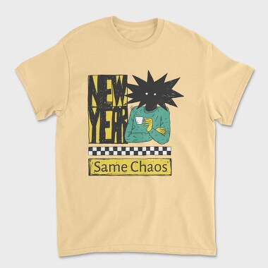 New Year Same Chaos Anti, Tricou Barbati (Unisex)