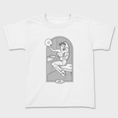 Pin Up Girl With Vinyl Disc 50S, Tricou Copii