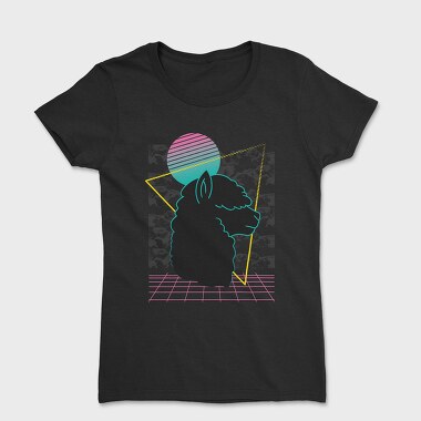 Vaporwave Alpaca Retro, Tricou Femei
