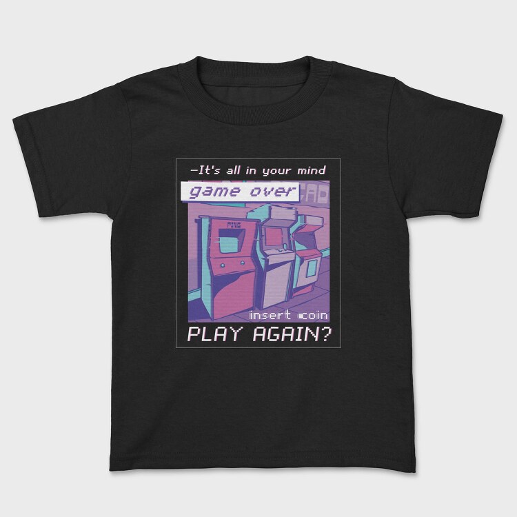 Vaporwave Arcade Quote, Tricou Copii
