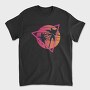 Vaporwave Palm Tree Sunset, Tricou Barbati (Unisex)