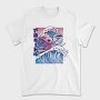 Vaporwave Surfing Axolotl Surf, Tricou Barbati (Unisex)