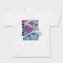 Vaporwave Surfing Axolotl Surf, Tricou Copii