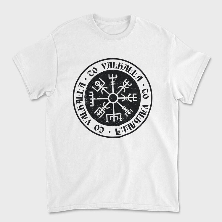 Vegvisir Compass To Valhalla, Tricou Barbati (Unisex)