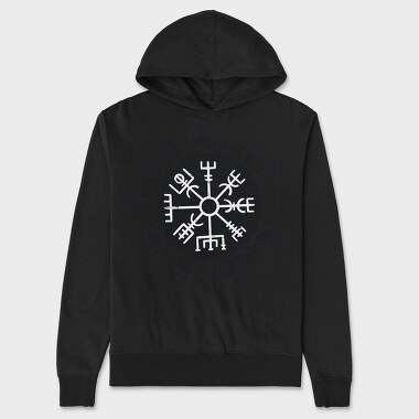 Vegvisir Compass To Valhalla, Hanorac Oversize Barbati (Unisex)