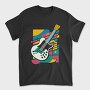 Vibrant Electric Guitar Colorful, Tricou Barbati (Unisex)