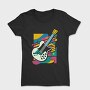 Vibrant Electric Guitar Colorful, Tricou Femei
