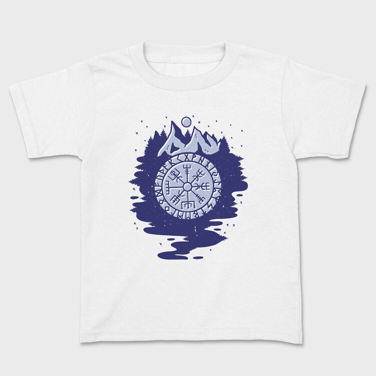 Viking Compass Symbol Mountain, Tricou Copii