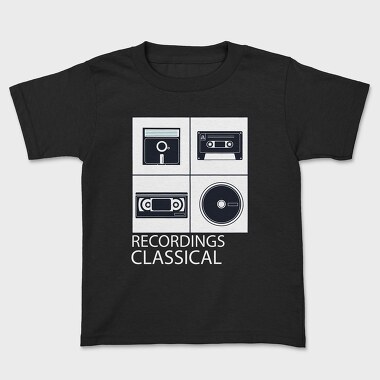 Vintage Audio Cassette Classical, Tricou Copii