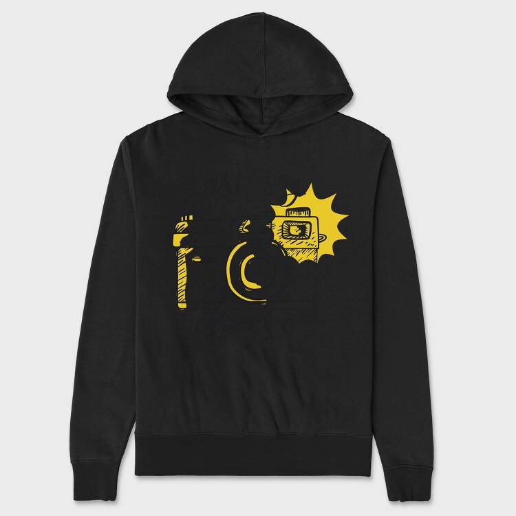 Vintage Camera Kid 05, Hanorac Oversize Barbati (Unisex)