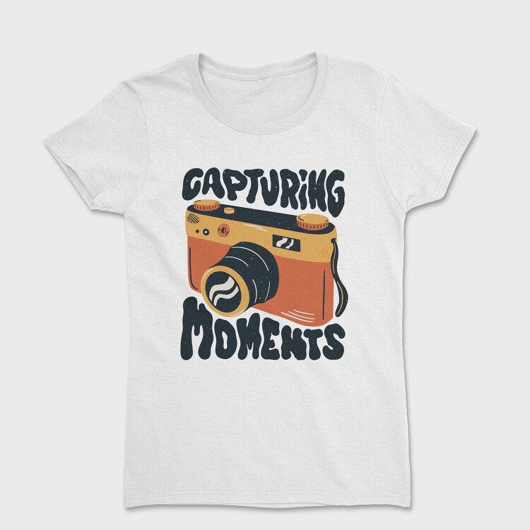 Vintage Camera Photography Capturing Moments, Tricou Femei