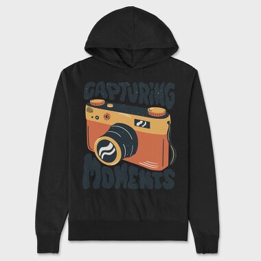 Vintage Camera Photography Capturing Moments, Hanorac Oversize Barbati (Unisex)