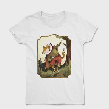 Vintage Fox Coat Illustrations, Tricou Femei