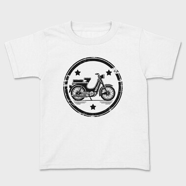 Vintage Moped Motorcycle Cyclomotor, Tricou Copii