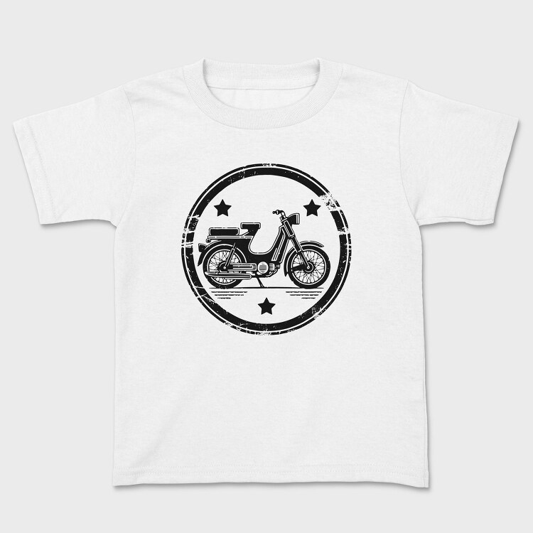 Vintage Moped Motorcycle Cyclomotor, Tricou Copii