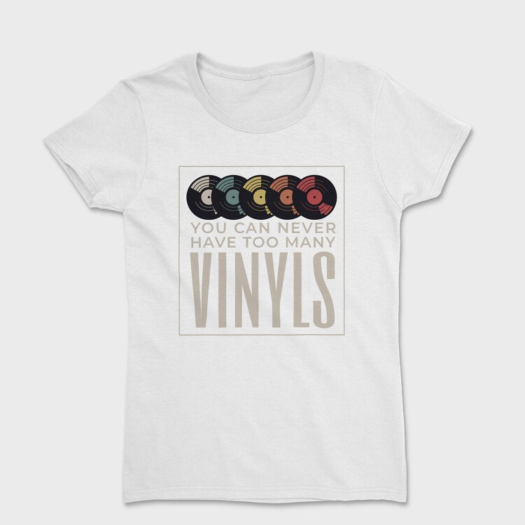 Vinyl Records Quote, Tricou Femei