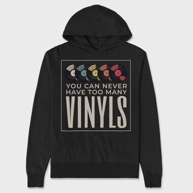 Vinyl Records Quote, Hanorac Oversize Barbati (Unisex)