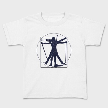 Vitruvian Biathlete Silhouette, Tricou Copii