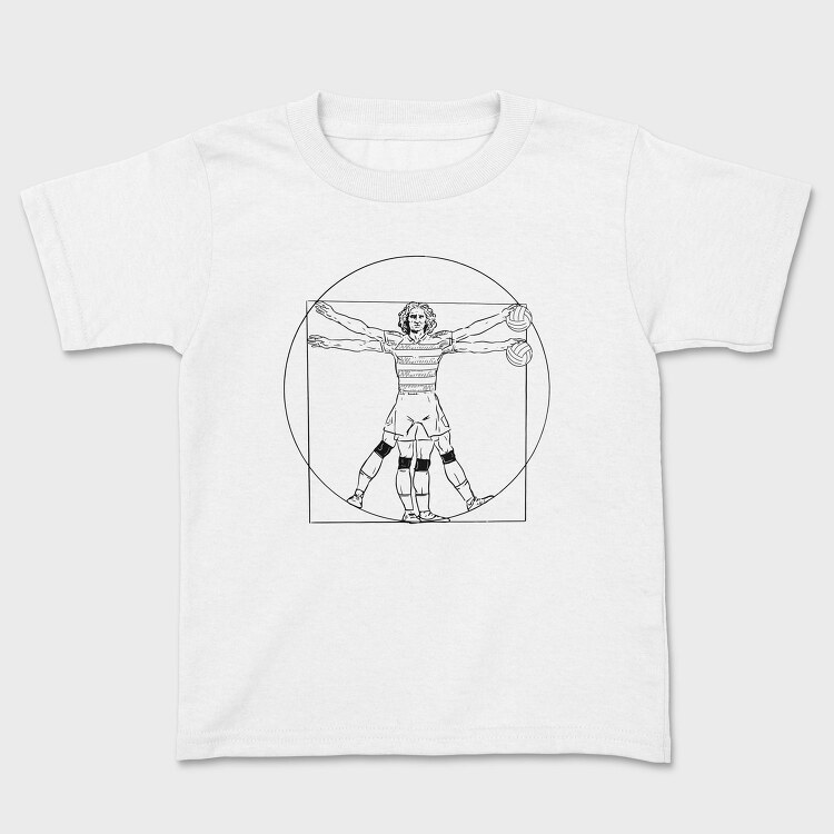 Vitruvian Man Volleyball Vitruvio, Tricou Copii