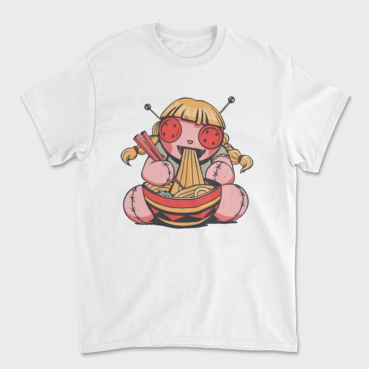 Voodoo Doll Eating Spaghetti, Tricou Barbati (Unisex)