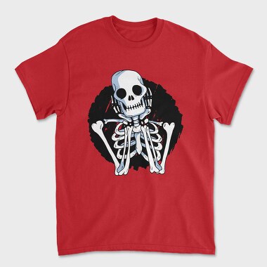 Waiting Skeleton Illustration 001, Tricou Barbati (Unisex)