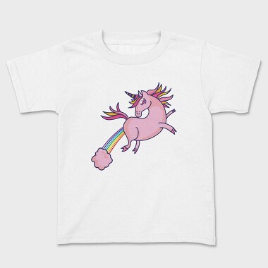 Pink Unicorn Flying 002, Tricou Copii