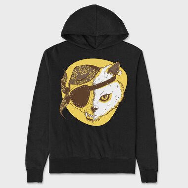 Pirate Cat, Hanorac Oversize Barbati (Unisex)