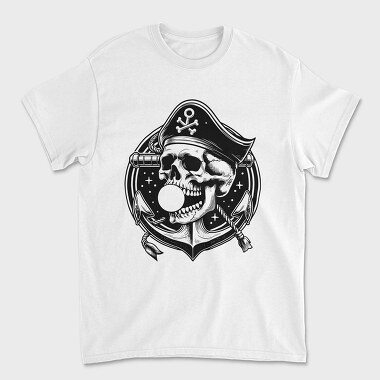 Pirate Skull Bubblegum, Tricou Barbati (Unisex)
