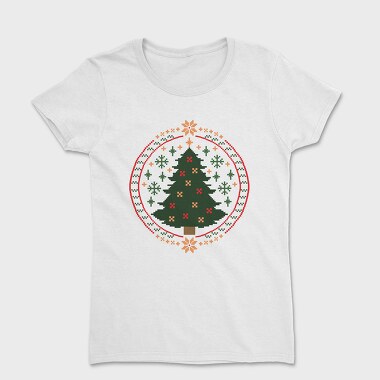 Pixelated Xmas Tree Ugly, Tricou Femei