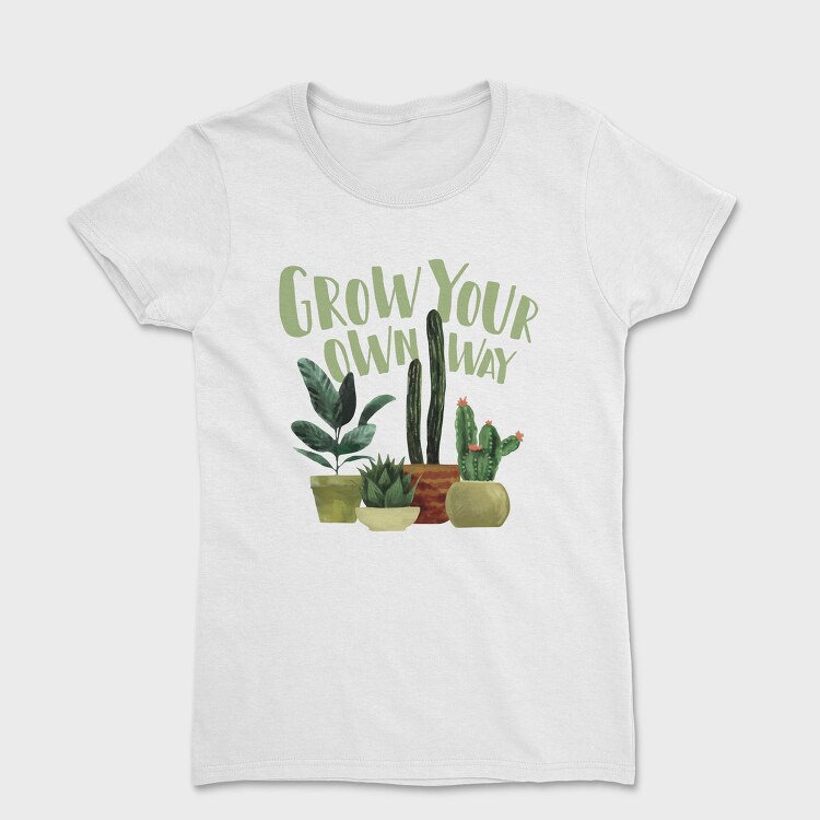 Plants And Cactus Watercolor Mug 02, Tricou Femei