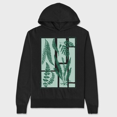 Plants And Fern Leaves Vintage, Hanorac Oversize Barbati (Unisex)