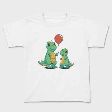 Playful Dinosaur Dinos Balloon Onesie, Tricou Copii