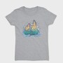 Plus Sized Mythological Two Mermaids, Tricou Femei