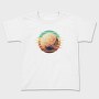 Pluto Retro Sunset Planet, Tricou Copii