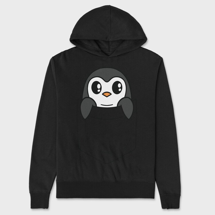 Pocket Penguin, Hanorac Oversize Barbati (Unisex)