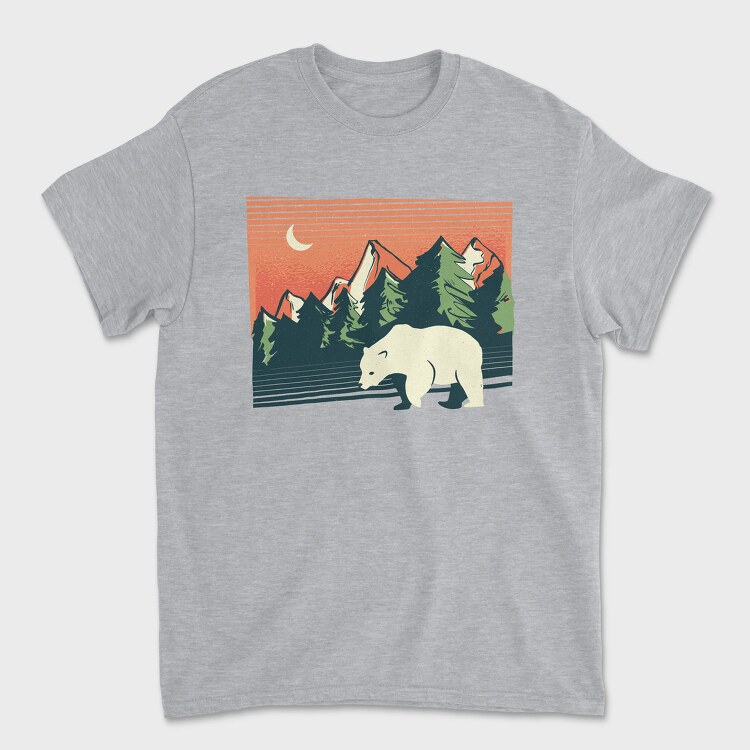 Polar Bear Landscape, Tricou Barbati (Unisex)